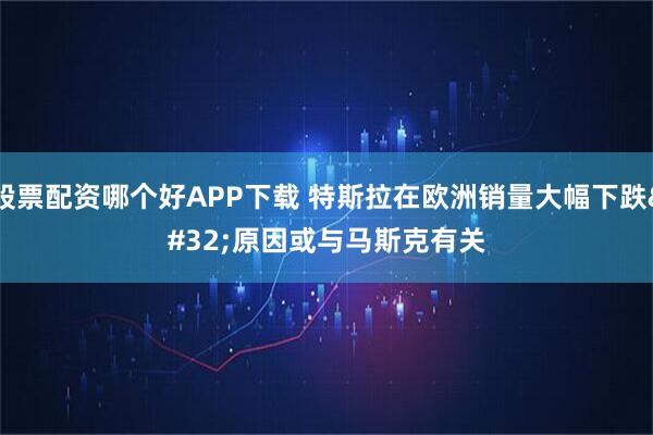 股票配资哪个好APP下载 特斯拉在欧洲销量大幅下跌&#32;原因或与马斯克有关